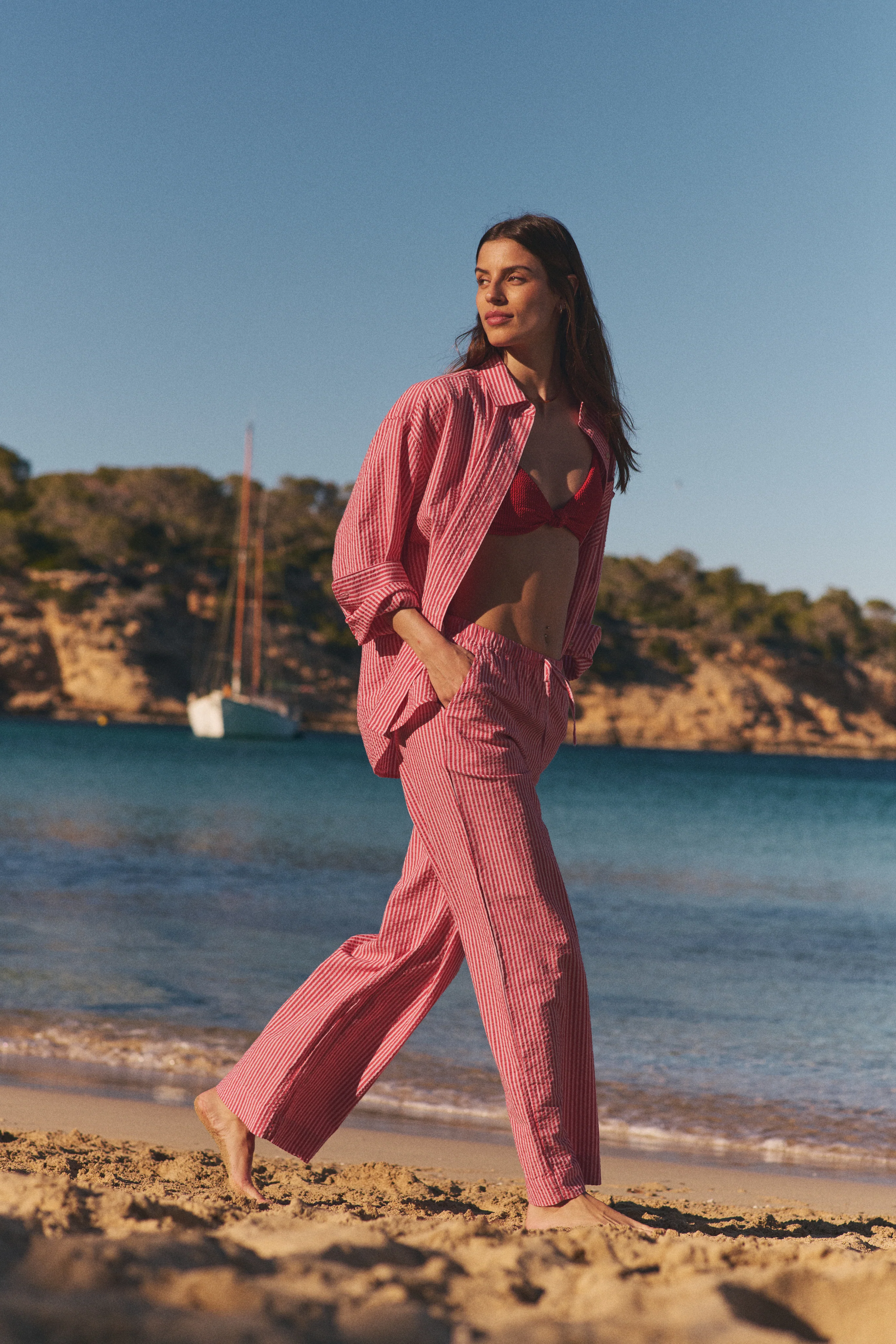 Josie Seersucker Drawstring Pant