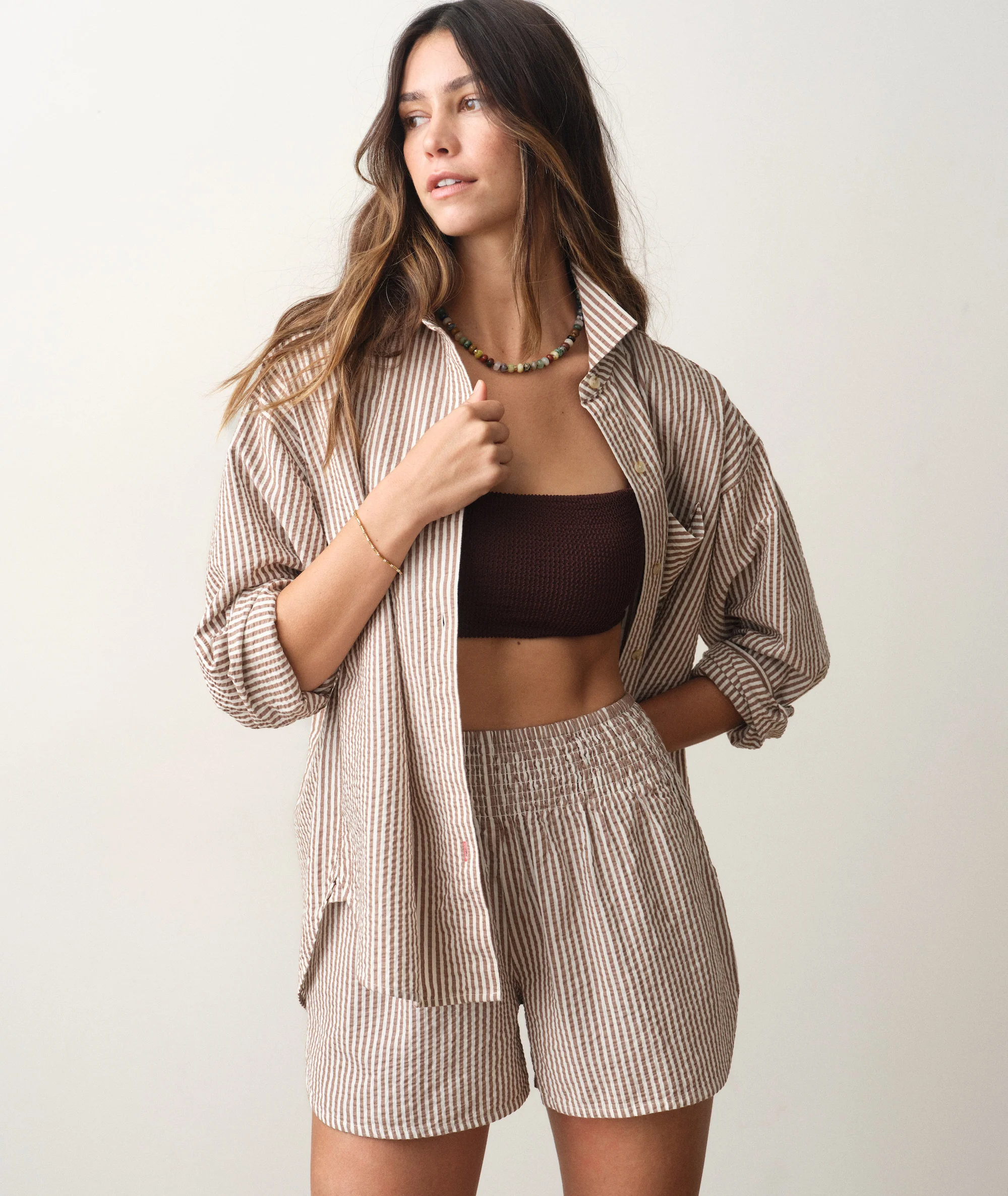 Gracey Oversized Seersucker Shirt