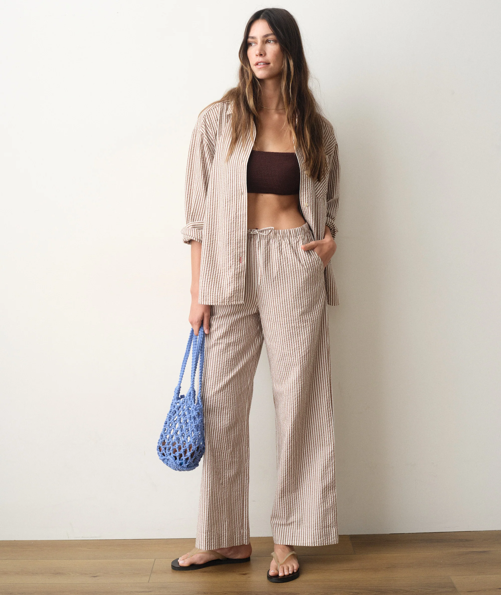 Josie Seersucker Drawstring Pant